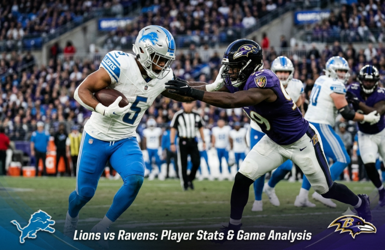 Detroit Lions vs Baltimore Ravens Match Player Stats
